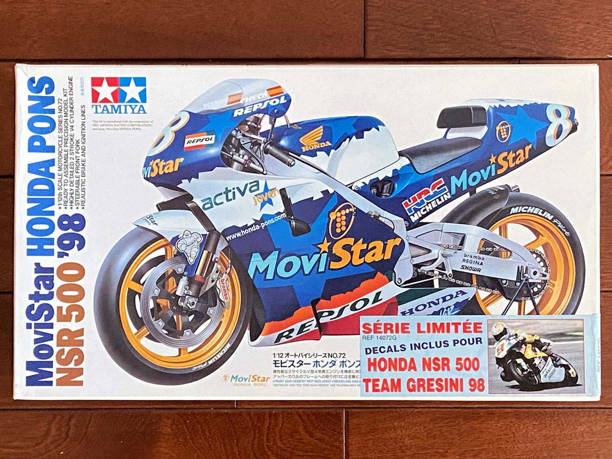 送料込み】タミヤ ITEM14072 ホンダNSR500 '98 モビスターホンダ T2M社