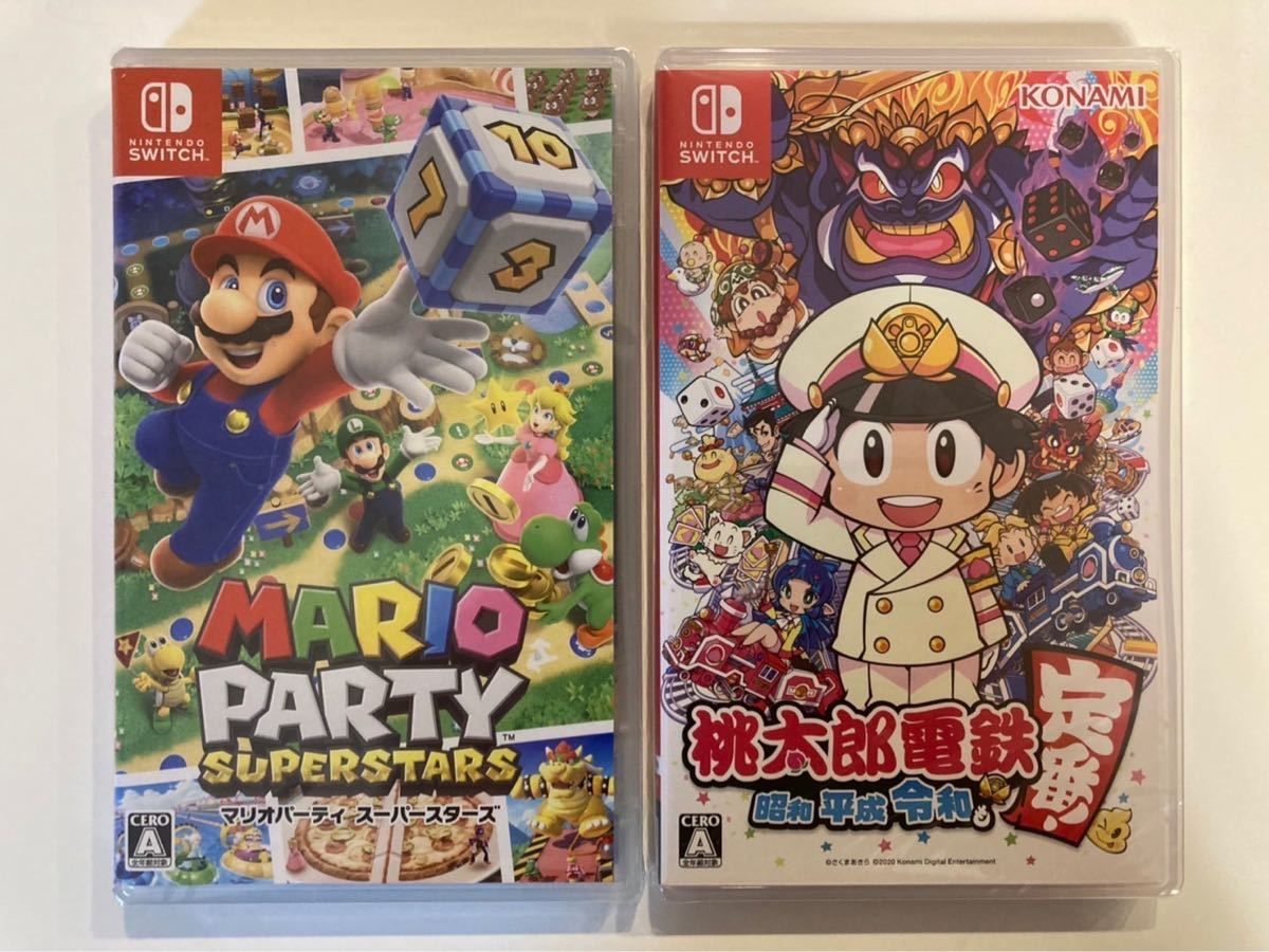 新品 未使用 Nintendo Switch 桃太郎電鉄 マリオパーティ スーパースターズ 2本セット パッケージ版 