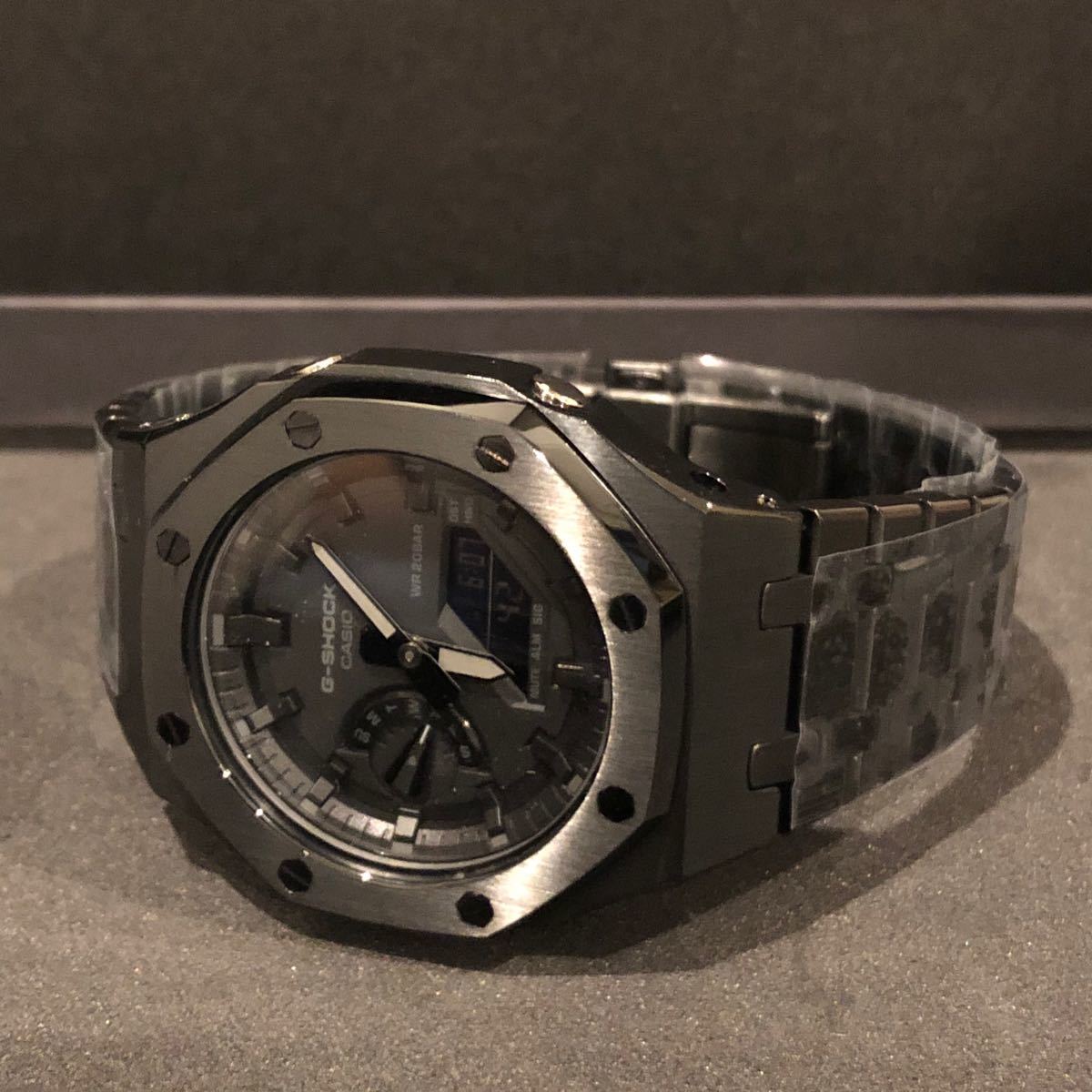 WEB限定カラー有 GA-2100本体付き ステンレスベルトセット