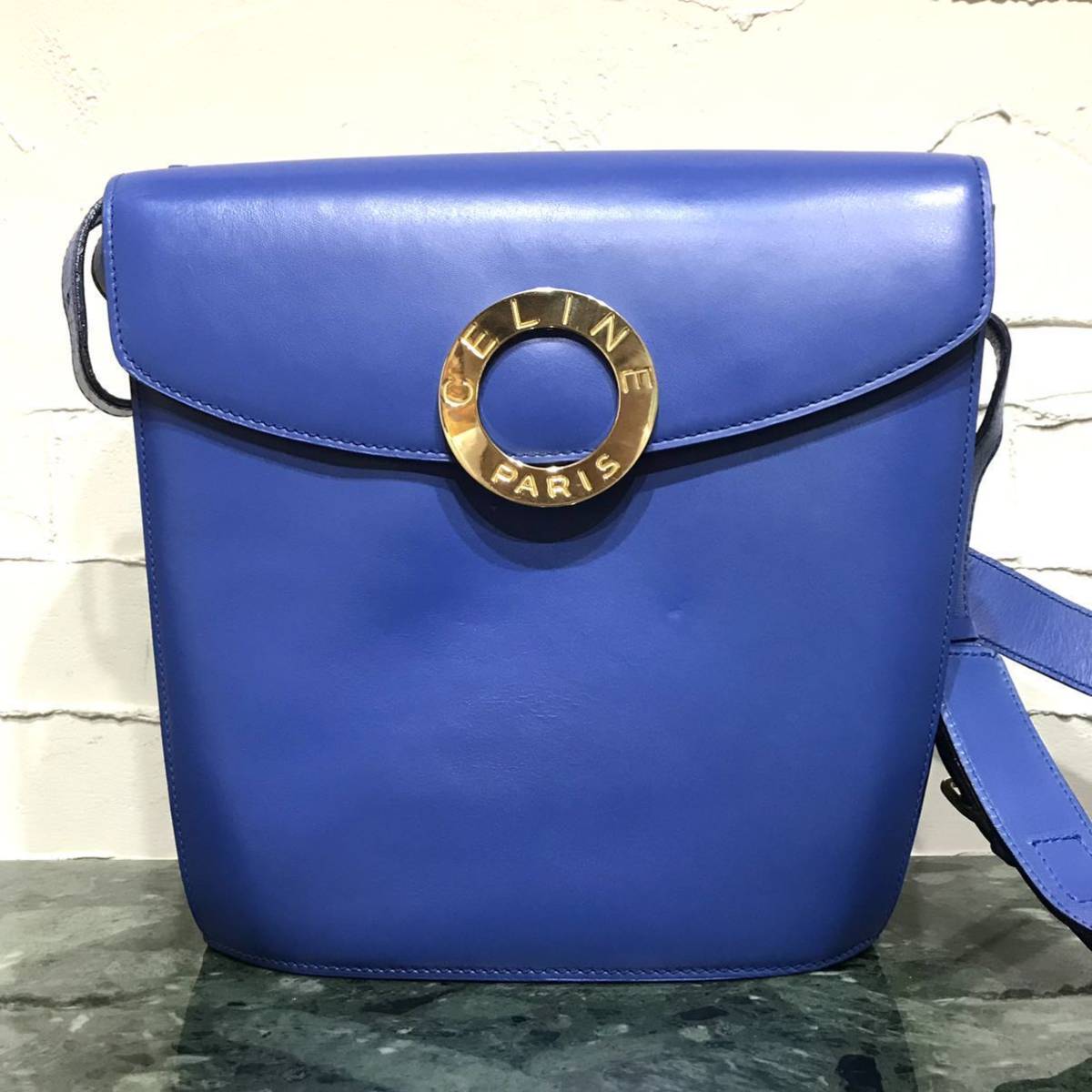 激レア 良品 希少カラー 90'S OLD CELINE ショルダーバッグ サークル 