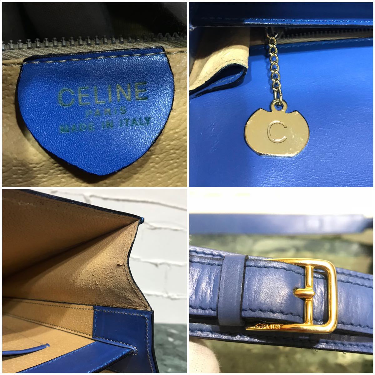 激レア 良品 希少カラー 90'S OLD CELINE ショルダーバッグ サークル 