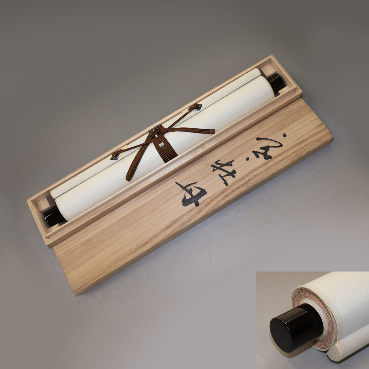 [ genuine work ] middle . writing fish [ cold ..]* paper book@* also box * hanging scroll v12110
