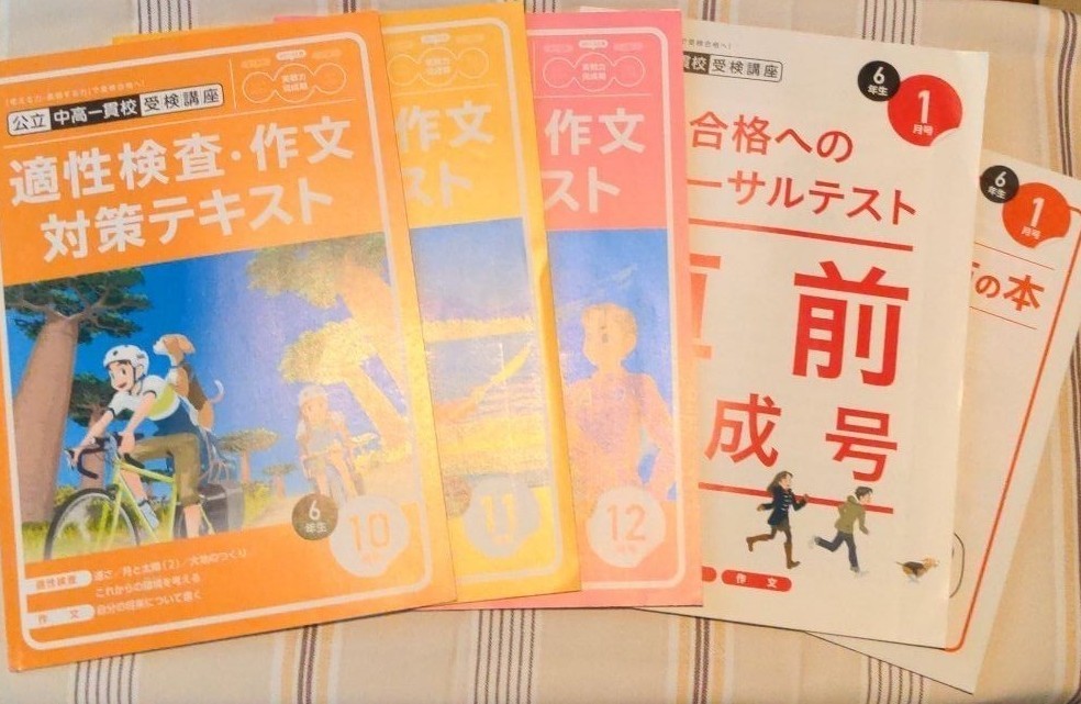 6年生　考える力プラス講座　公立中高一貫校受検講座　進研ゼミ　ベネッセ　未使用テキストとリハーサルテスト　　　※テキストのみ※