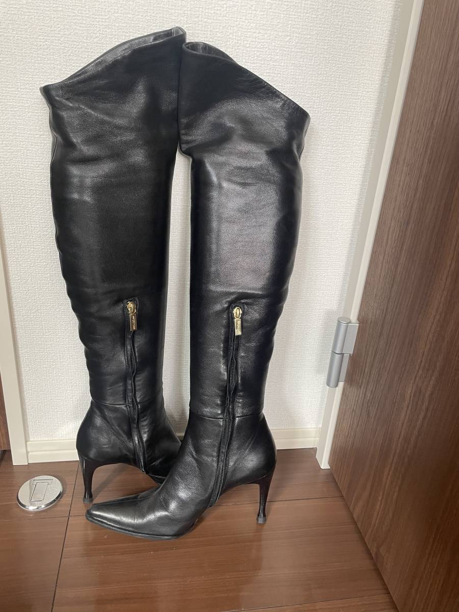 円高還元 ニーハイ セルジオロッシ インショップ ベージュピンク