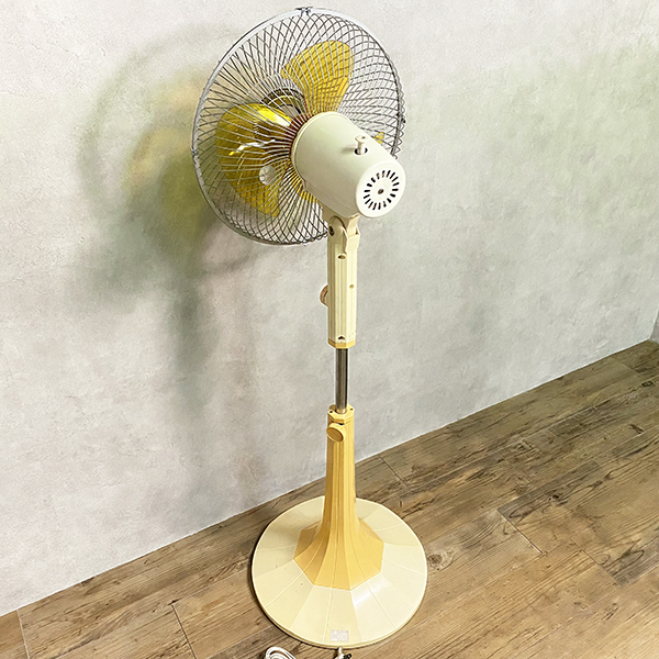  rare rare operation goods superior article that time thing National National electric fan yellow yellow color height angle adjustment Showa Retro Vintage fan Matsushita electro- vessel Sapporo 