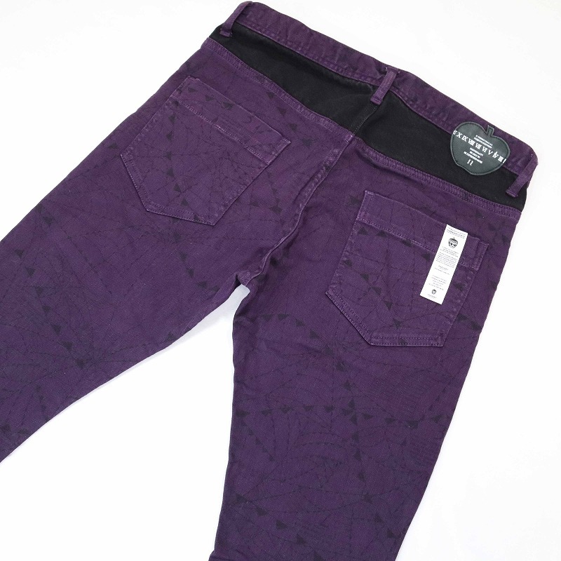 SHAREEF シャリーフ 総柄ストレッチスキニーデニムパンツ ボタン SHAREEF シャリーフ 総柄ストレッチスキニーデニムパンツ ボタン