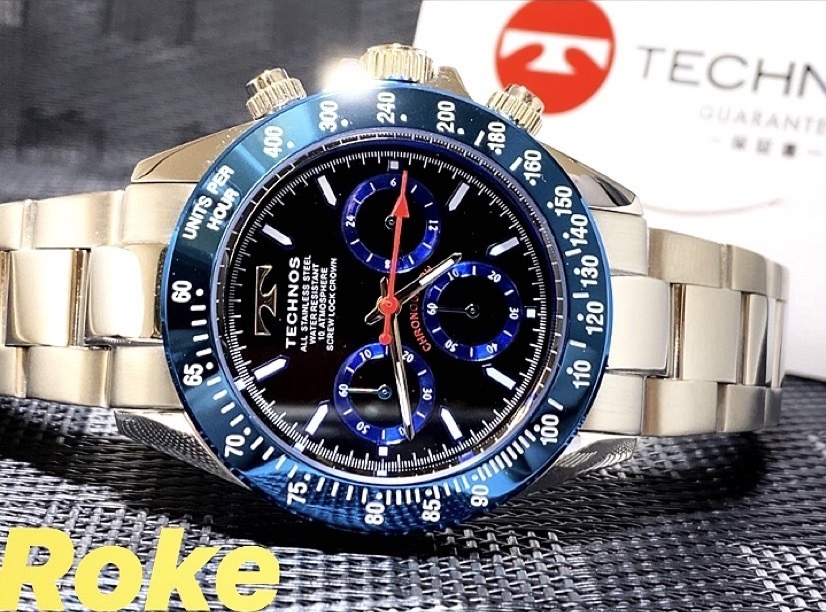 人気ブランドを 腕時計 ブルー 腕時計 クロノフラフ 正規品 TECHNOS テクノス 新品 送料無料 ビジネスウォッチ プレゼント メンズ ダイバー 腕時計 - テクノス - hlt.no