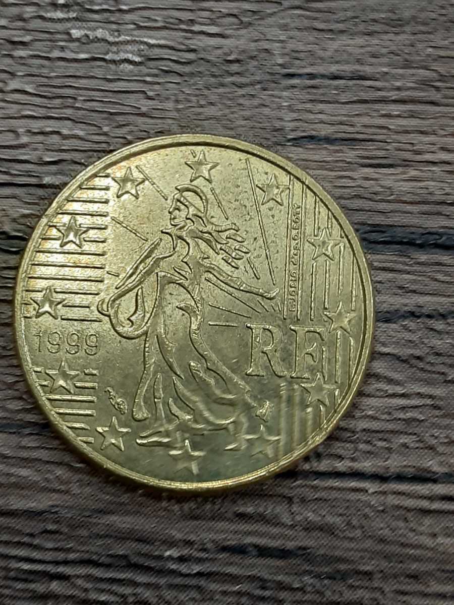 フランス　ユーロ硬貨　50セント　20セント　10セント　各1枚　計3枚_画像7