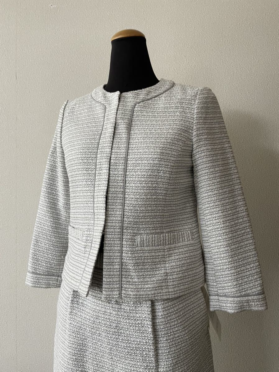  tag equipped unused tweed setup suit no color gray SWEET small go in . type go in . type graduation ceremony .. type formal 09fe