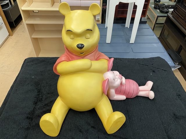 展示品★大型フィギュア★ディズニー　くまのプーさん＆ピグレット:A★全高45cm_画像1