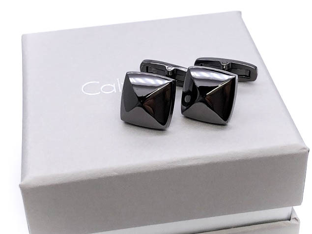  new goods prompt decision *CK Calvin Klein cuffs box attaching * box none cat pohs possible / genuine article /Calvin Klein/ cuff links / gunmetal ck13