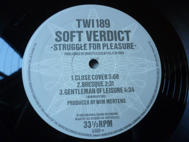 Soft Verdict / Struggle For Pleasure メロディアス ミニマルNEW WAVE 12EP オリジナル盤 Tourtour / Salernes / Close Cover 収録　試聴_画像4