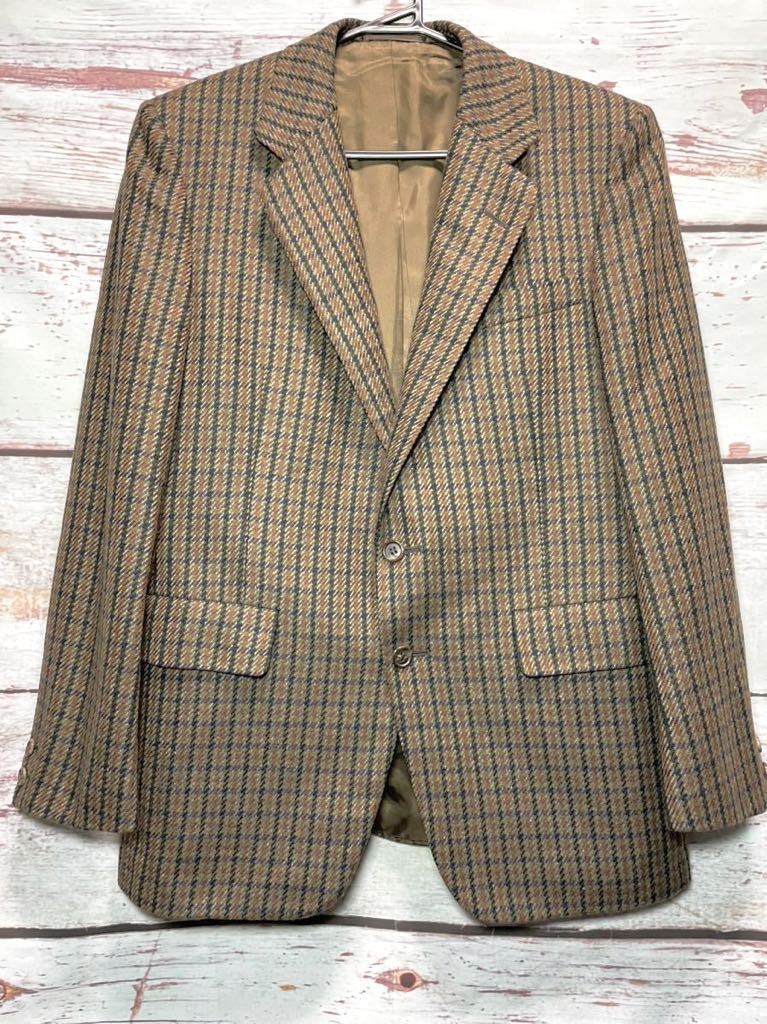 英国製 CHESTER BARRIE カシミア テーラードジャケット ツイード