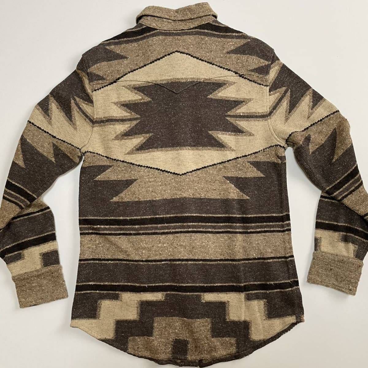 希少/最高級】RRL “Native Silk Knit Shirt” S シルク ヴィンテージ