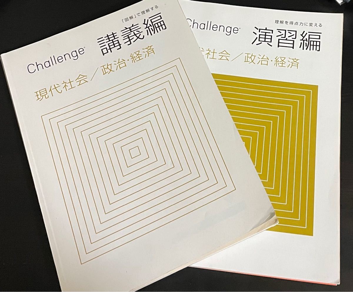 challenge 図解講義、演習　現代社会、政治経済2冊セット　解答付き