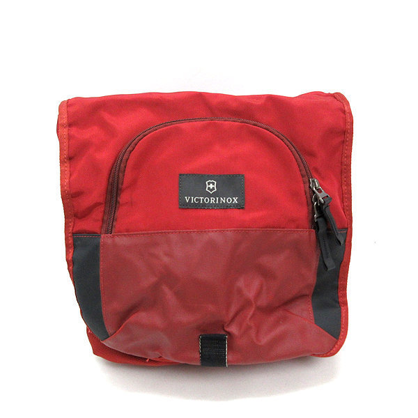 k# vi ktoli knock s/VICTORINOX flap shoulder bag / red / combined use #100[ used ]