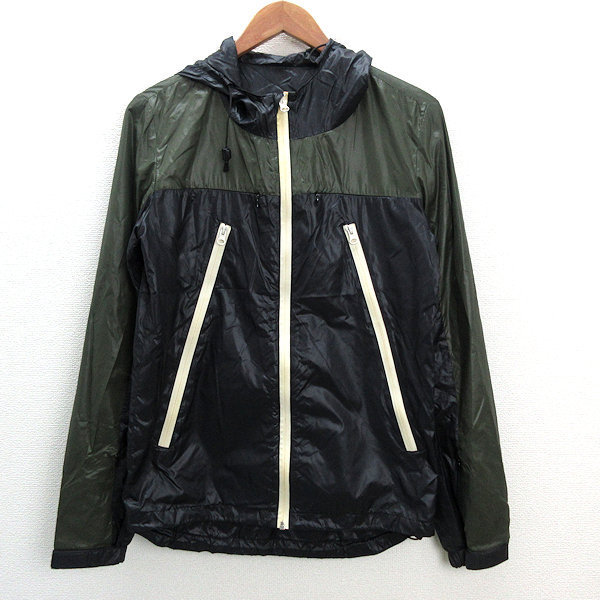 a■ジョンブル/JOHNBULL フーディ ウィンドブレーカー/ナイロンジャケットJKT【S】黒/MENS/81【中古】_画像1