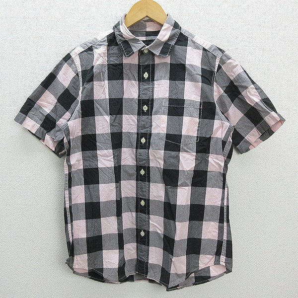 W* World Wide Love!/WORLD WIDE LOVE! block check short sleeves shirt [M]MENS/70