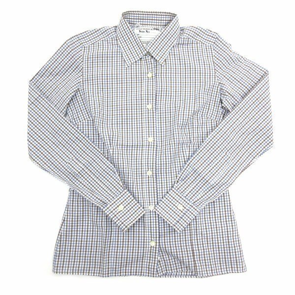  made in Italy Mario mateo/MARIO MATTEO check pattern long sleeve shirt / blouse [S]*LADIES