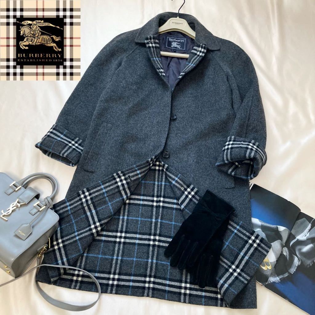 超美品◇バーバリー BURBERRY M相当/38程度 極上カシミヤウール