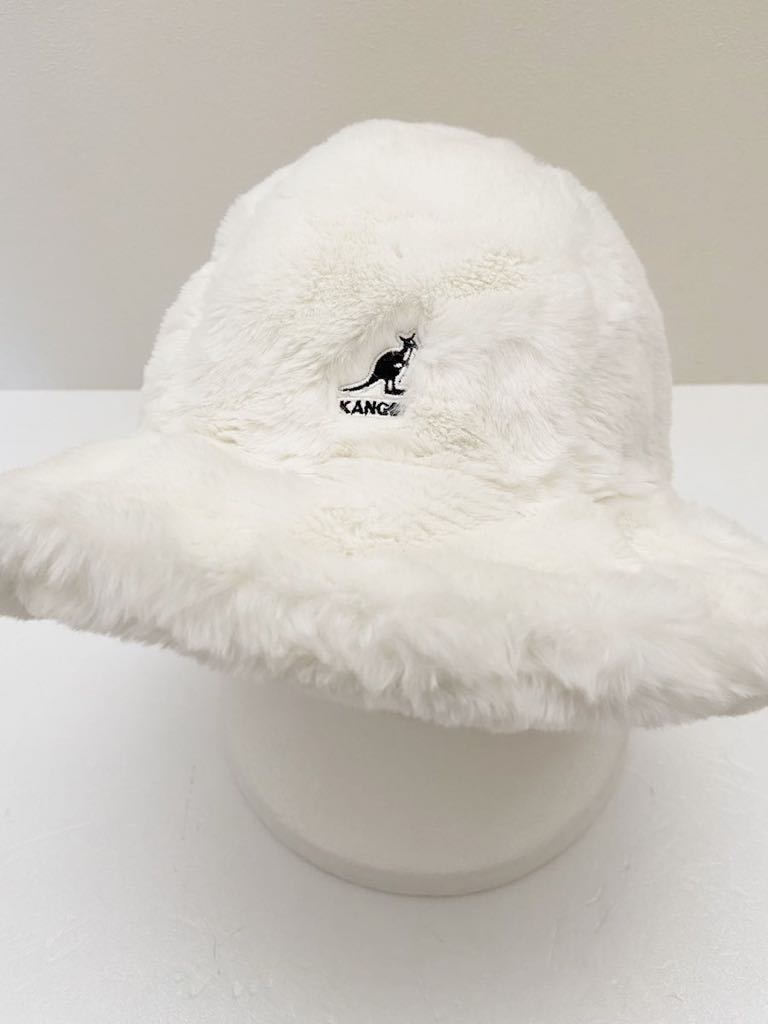 KANGOL sizeL Faux Fur Casual белый мех шляпа шляпа Kangol sekaino owarisekaowa такой же type 