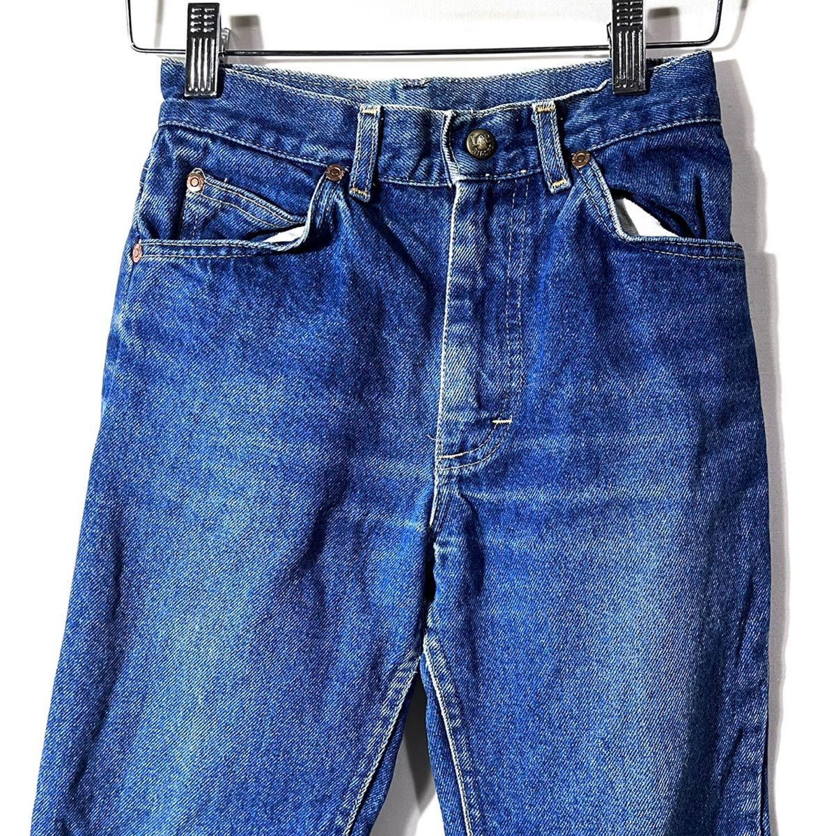 ■子供用 70s 70年代 USA製 ビンテージ Lee リー RIDERS ライダース 520-0147 SLIM スリム ストレート デニムパンツ 古着 アメカジ 12■_画像2