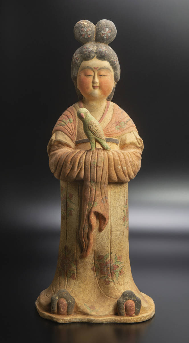唐 加彩婦人俑 中国 古美術