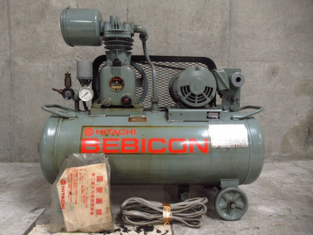 日立 エアコンプレッサー 0.75P-9.5V 5 50Hz ベビコン 1馬力 小型空気
