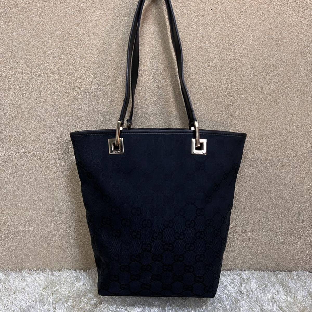 1円 美品 GUCCI グッチ ハンドバッグ トートバッグ gg柄 キャンバス