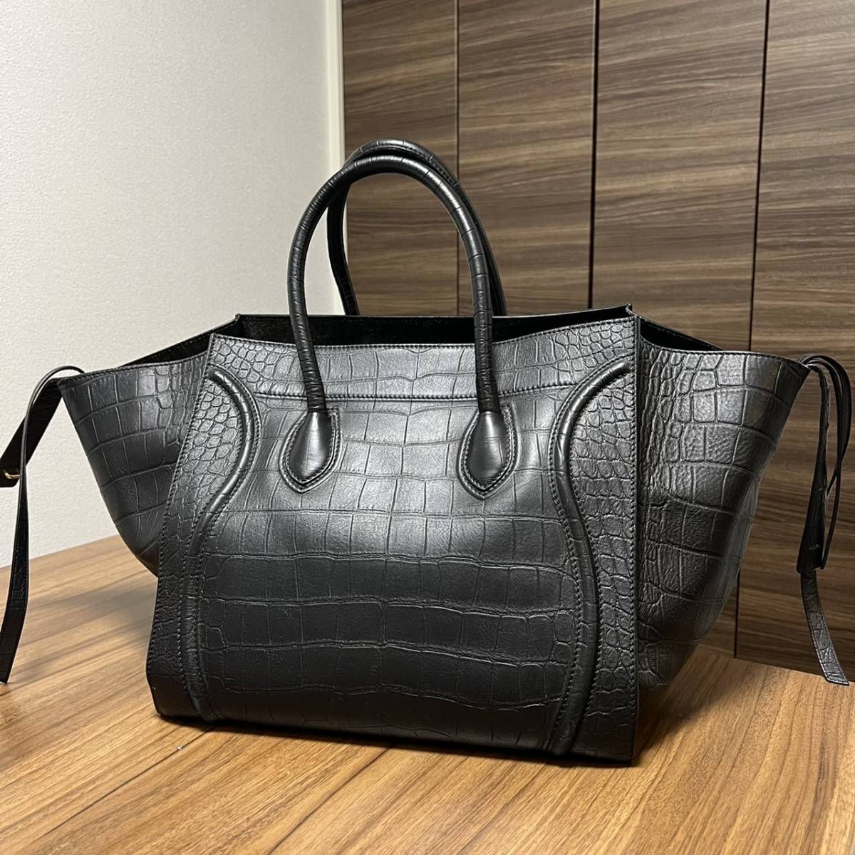 最終値下げ☆クロコ型押し☆程度良好☆セリーヌ CELINE ラゲージ 最終値下げ☆クロコ型押し☆程度良好☆セリーヌ CELINE ラゲージ