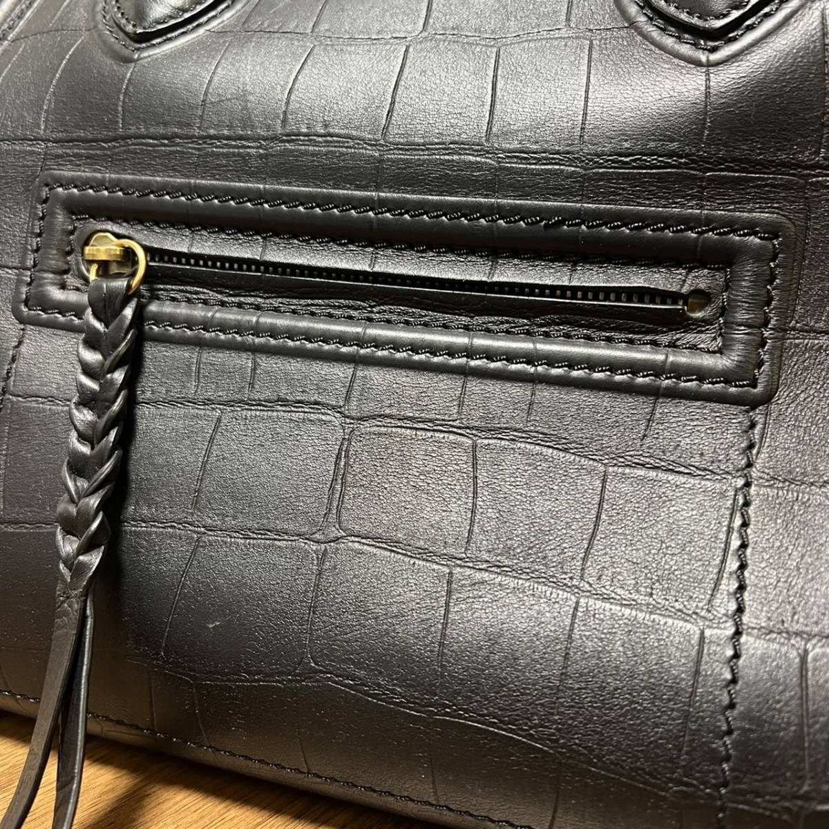 最終値下げ☆クロコ型押し☆程度良好☆セリーヌ CELINE ラゲージ 最終値下げ☆クロコ型押し☆程度良好☆セリーヌ CELINE ラゲージ