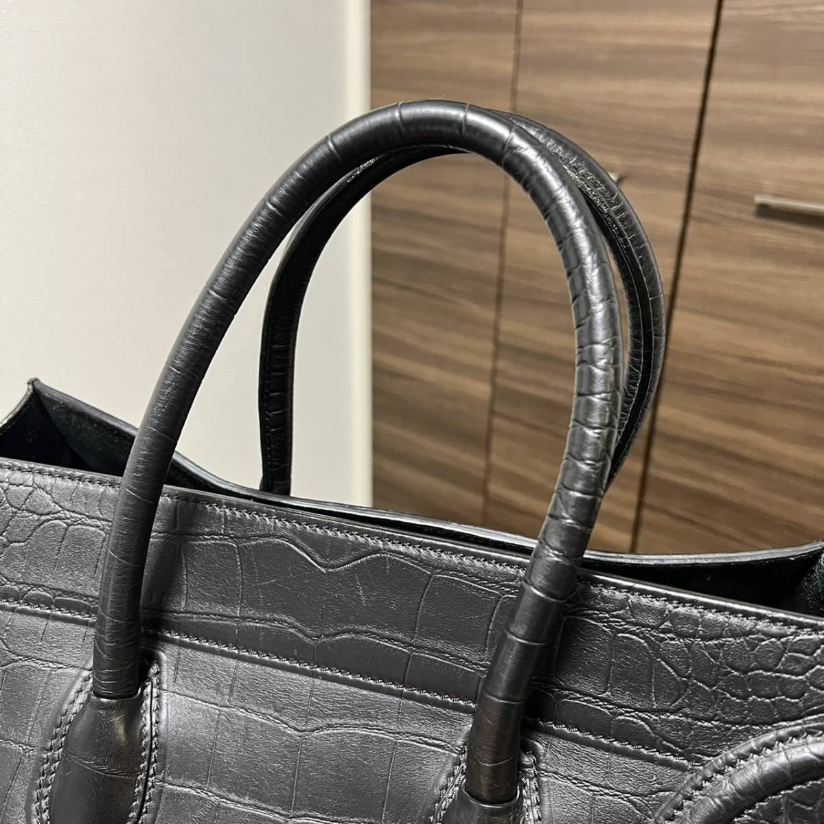 最終値下げ☆クロコ型押し☆程度良好☆セリーヌ CELINE ラゲージ 最終値下げ☆クロコ型押し☆程度良好☆セリーヌ CELINE ラゲージ