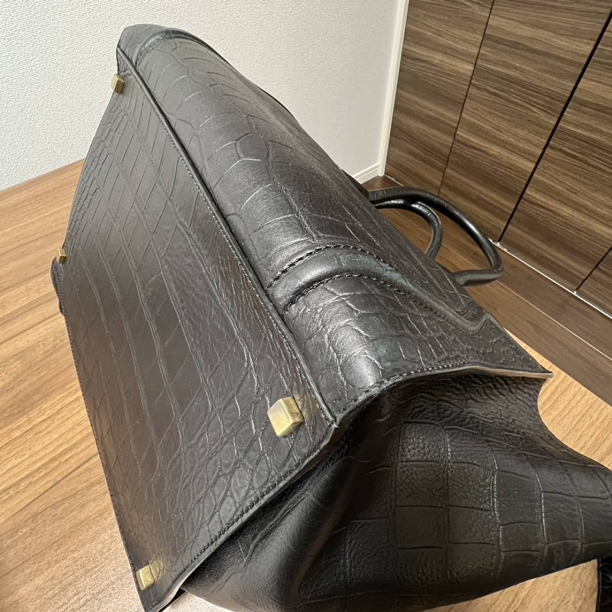 最終値下げ☆クロコ型押し☆程度良好☆セリーヌ CELINE ラゲージ 最終値下げ☆クロコ型押し☆程度良好☆セリーヌ CELINE ラゲージ