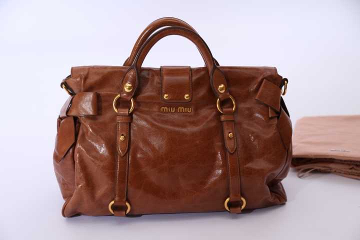 miumiu 2way リボン レザーショルダーバッグ(未使用)ミュウミュウ 2way