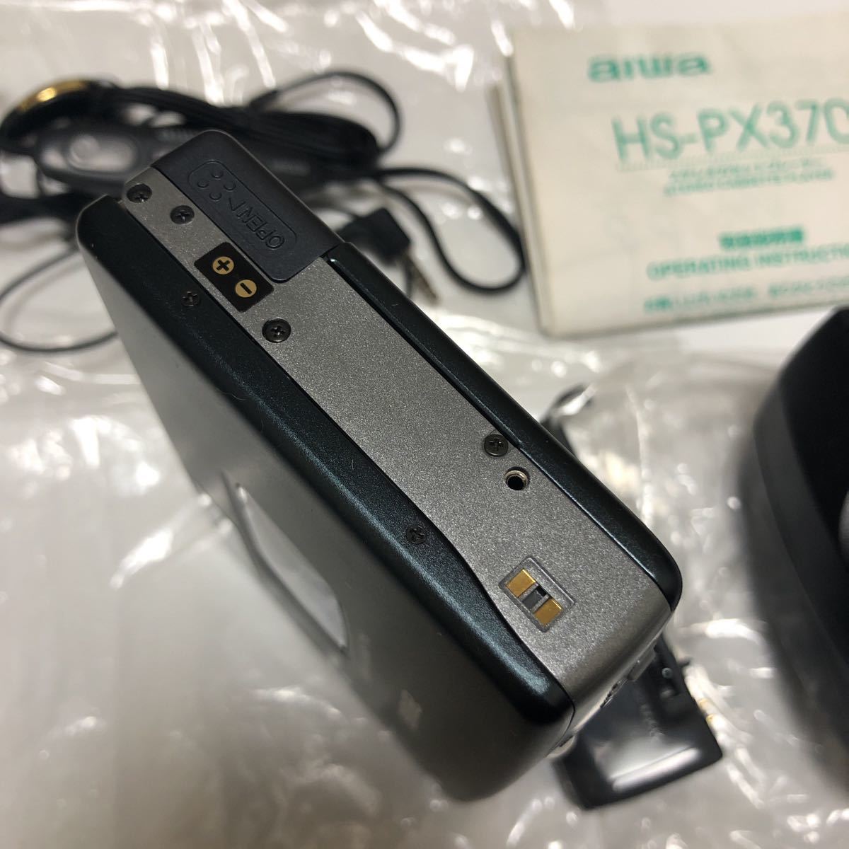 ジャンク】AIWA アイワ ポータブルカセットプレーヤー HS-PX370 ほぼ未