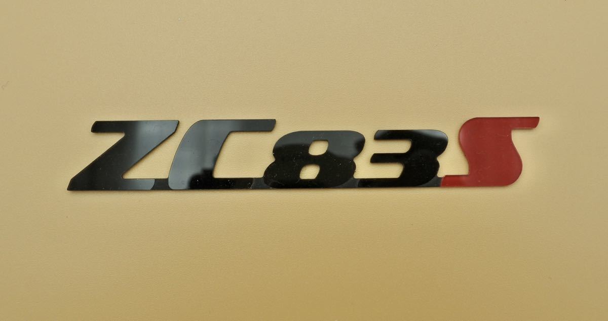 Suzuki acid fRS ZC83S original handmade Mini emblem 2 piece set ( black + red )