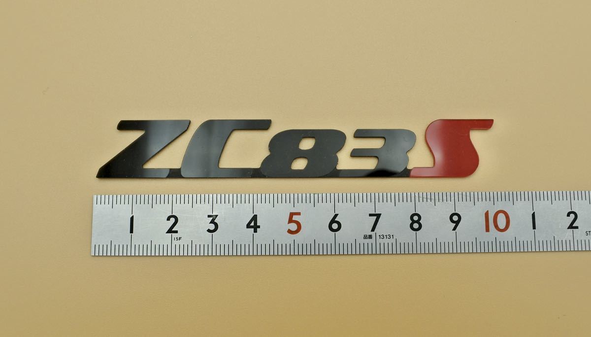  Suzuki acid fRS ZC83S original handmade Mini emblem 2 piece set ( black + red )