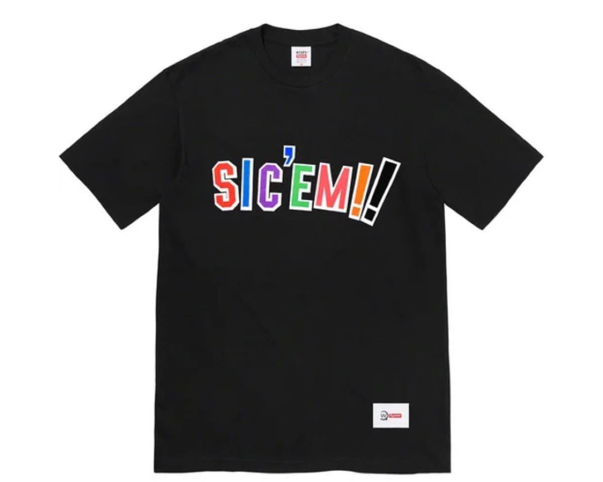 新品正規☆XLサイズ Supreme WTAPS Sic'em! Tee Black シュプリーム W