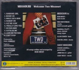 【新品CD】 Missouri / Welcome Two_画像2