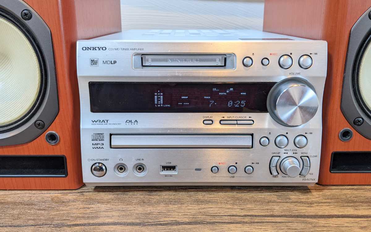 動作品 リモコン ONKYO FR-N7NX CD MD USB チューナーアンプ