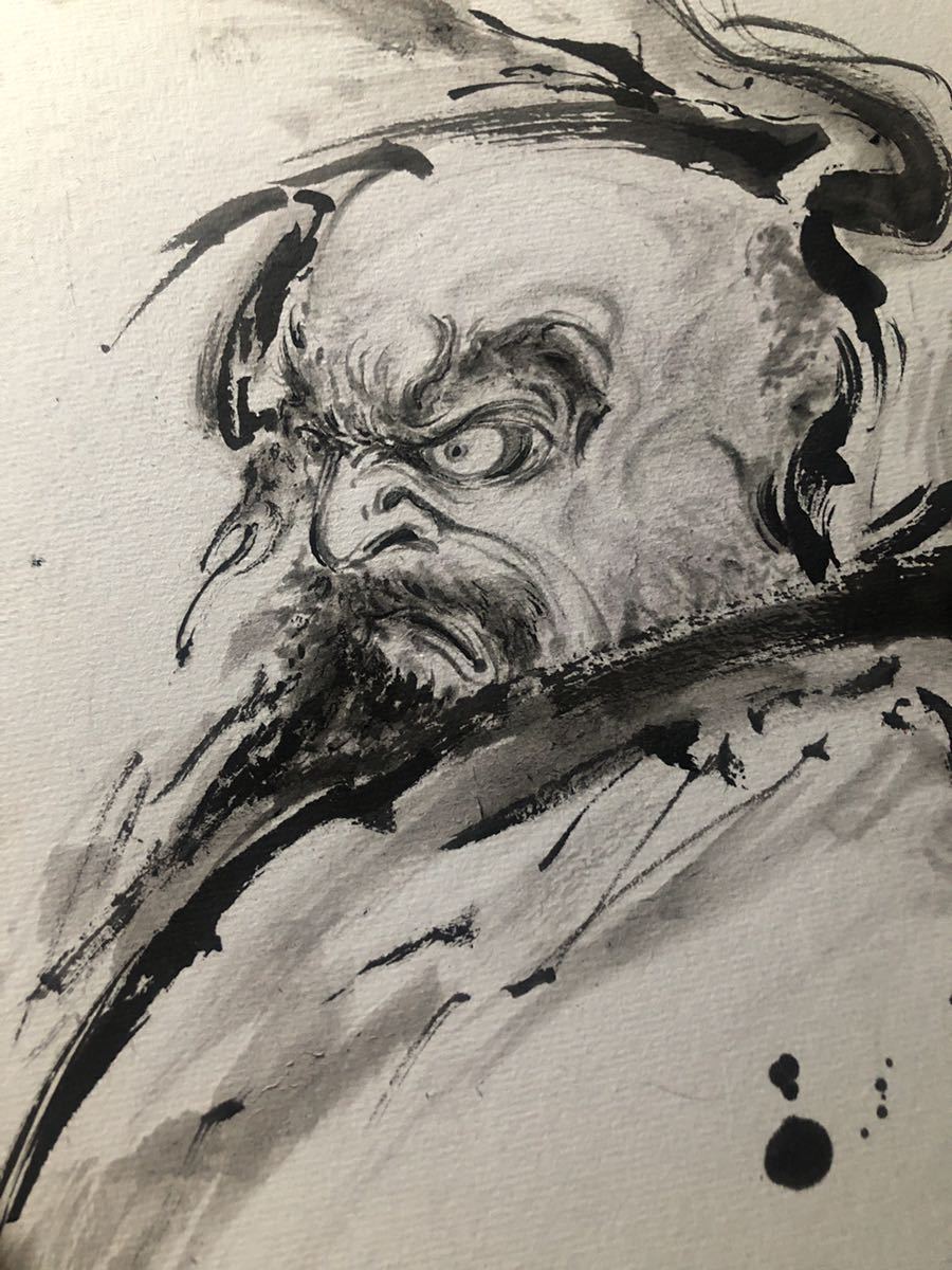 達磨】水墨画 達磨絵 禅 DARUMA | clinicamedicasantapaulina.com.br