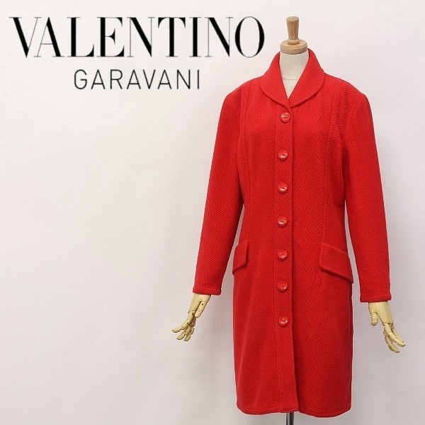 ヴィンテージ◆VALENTINO GARAVANI/ヴァレンティノ ガラヴァーニ BOUTIQUE アンゴラ混 コート レッド 8