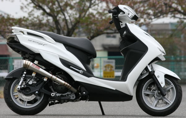 【予約販売】本 SR シグナスX ■新品■YAMAHA 4型用K2tec(ケイツーテック)Volta バッフル付き(ステンレス輪切り溶接エキパイ) メガホンマフラー マフラー本体(社外)