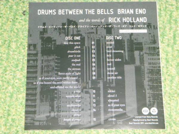 DRUMS BETWEEN THE BELLS 　/　BRIAN ENO 　/　ブライアン・イーノ　国内盤２枚組CD　スペシャル・エディション盤_画像2