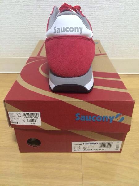 Saucony Saucony Jazz original JAZZ ORIGINAL red × white × gray 27.5cm new goods [5/31 till. shipping is non-standard-sized mail 870 jpy ]