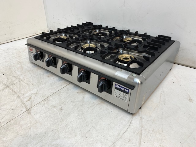 マルゼン ガスコンロ 都市ガス 5口 2007年製 厨房機器 業務用 飲食店