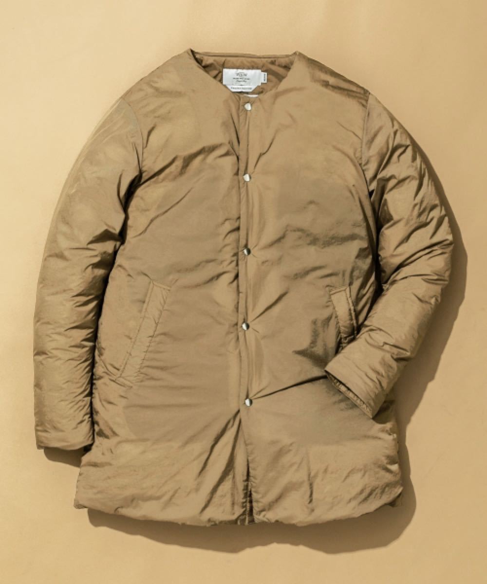 NANGA×WORK NOT WORK 別注ノーカラーダウンロングカーディガン NANGA×WORK NOT WORK 別注ノーカラーダウンロングカーディガン
