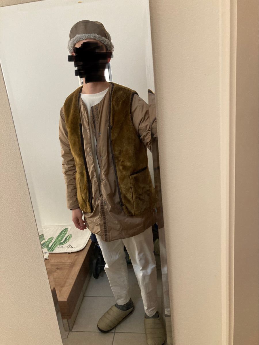 NANGA×WORK NOT WORK 別注ノーカラーダウンロングカーディガン NANGA×WORK NOT WORK 別注ノーカラーダウンロングカーディガン