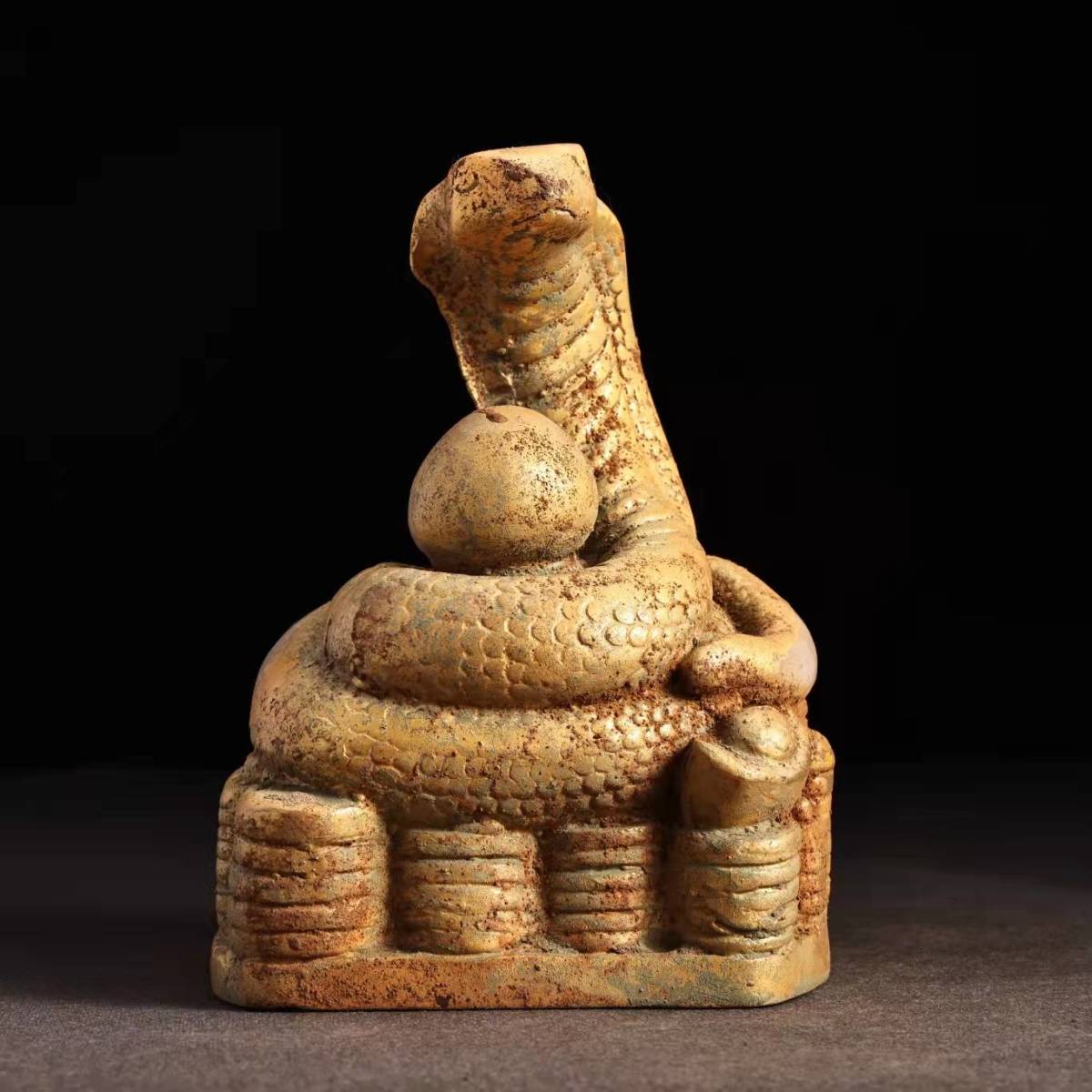蔵友旧蔵出 細密彫 獣擺件 極細工 中国古玩 中国古美術