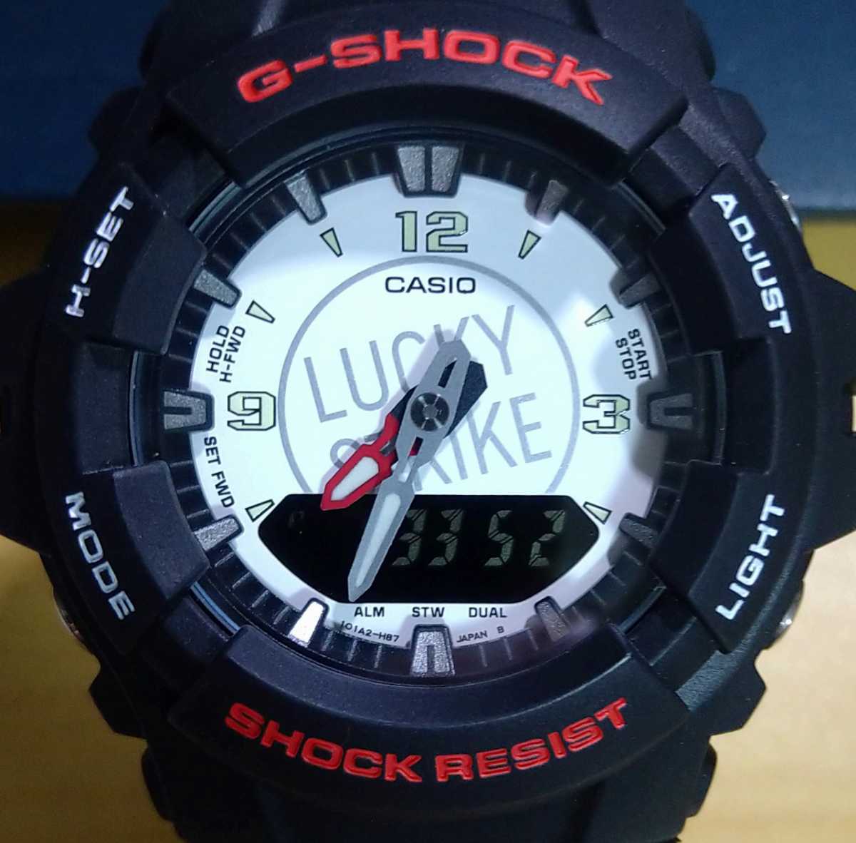 Yahoo!オークション - ☆G-Shock ラッキーストライクコラボ赤 G-100